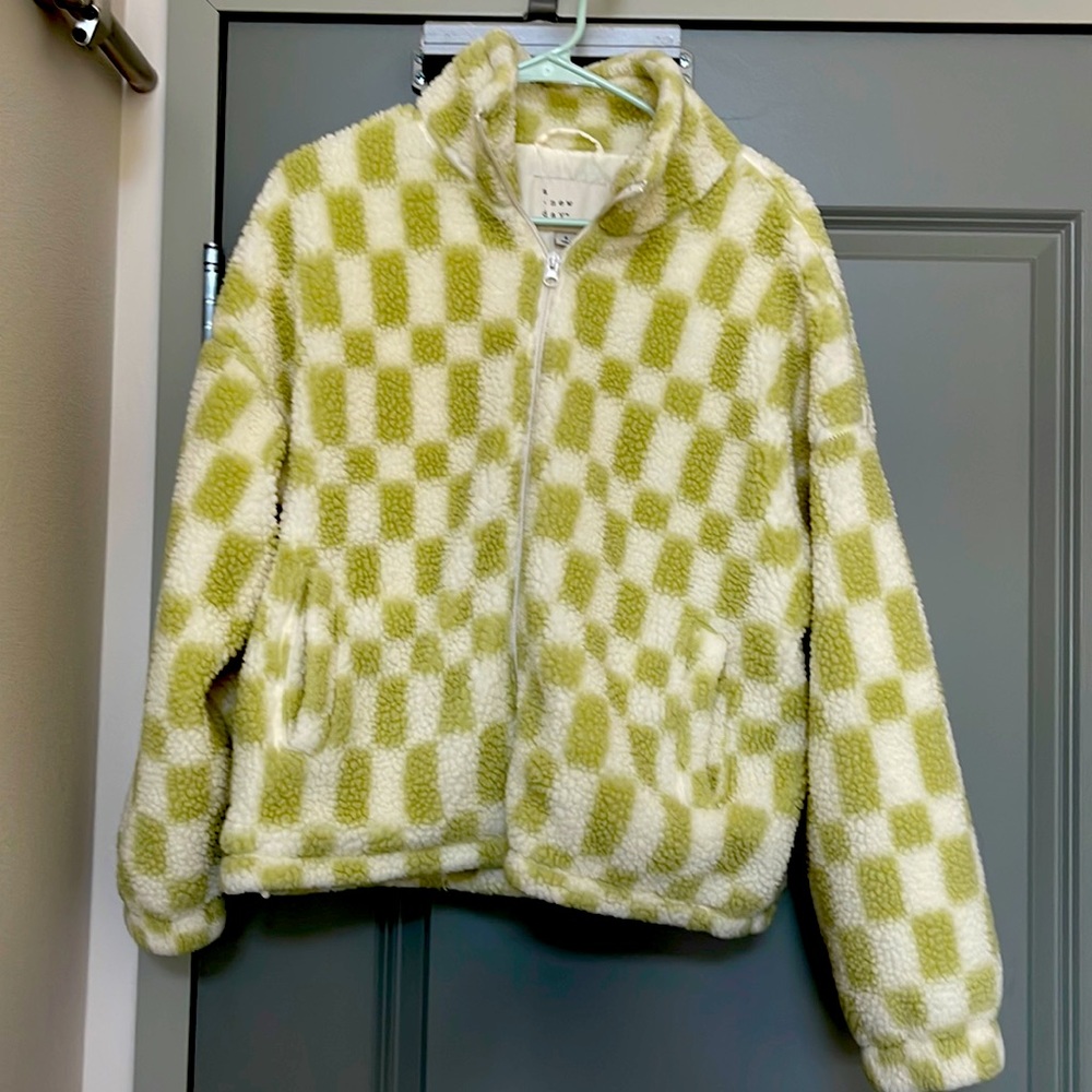 A new day green checkered jacket size S
